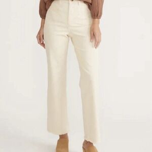 Marine Layer Cream Wide Leg Pants